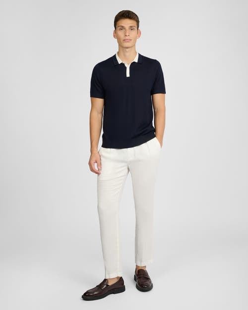 Onia Extra Fine Merino Wool Polo In Blue