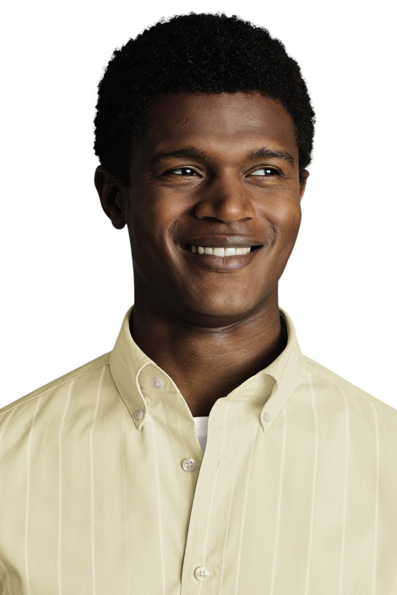 Non-Iron Stretch Poplin Slub Short Sleeve Shirt, Alternate, color, Yellow