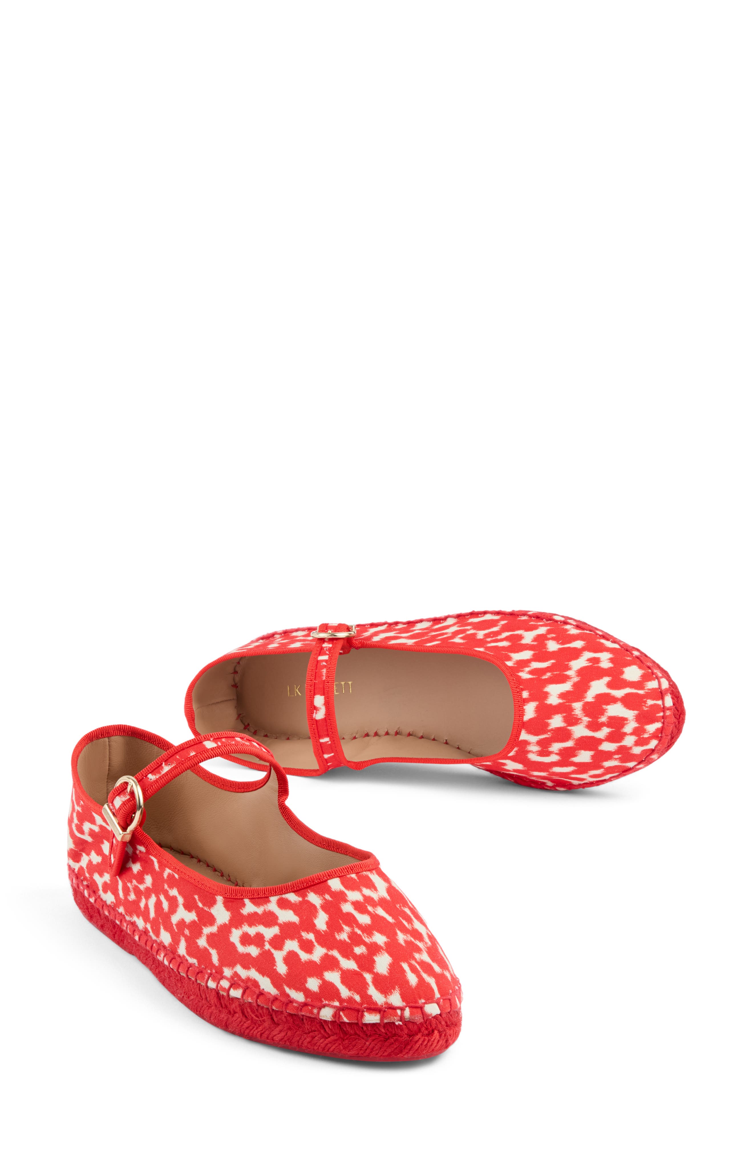 LK Bennett Emmie Mary Jane Espadrille Flat, Alternate, color, Red