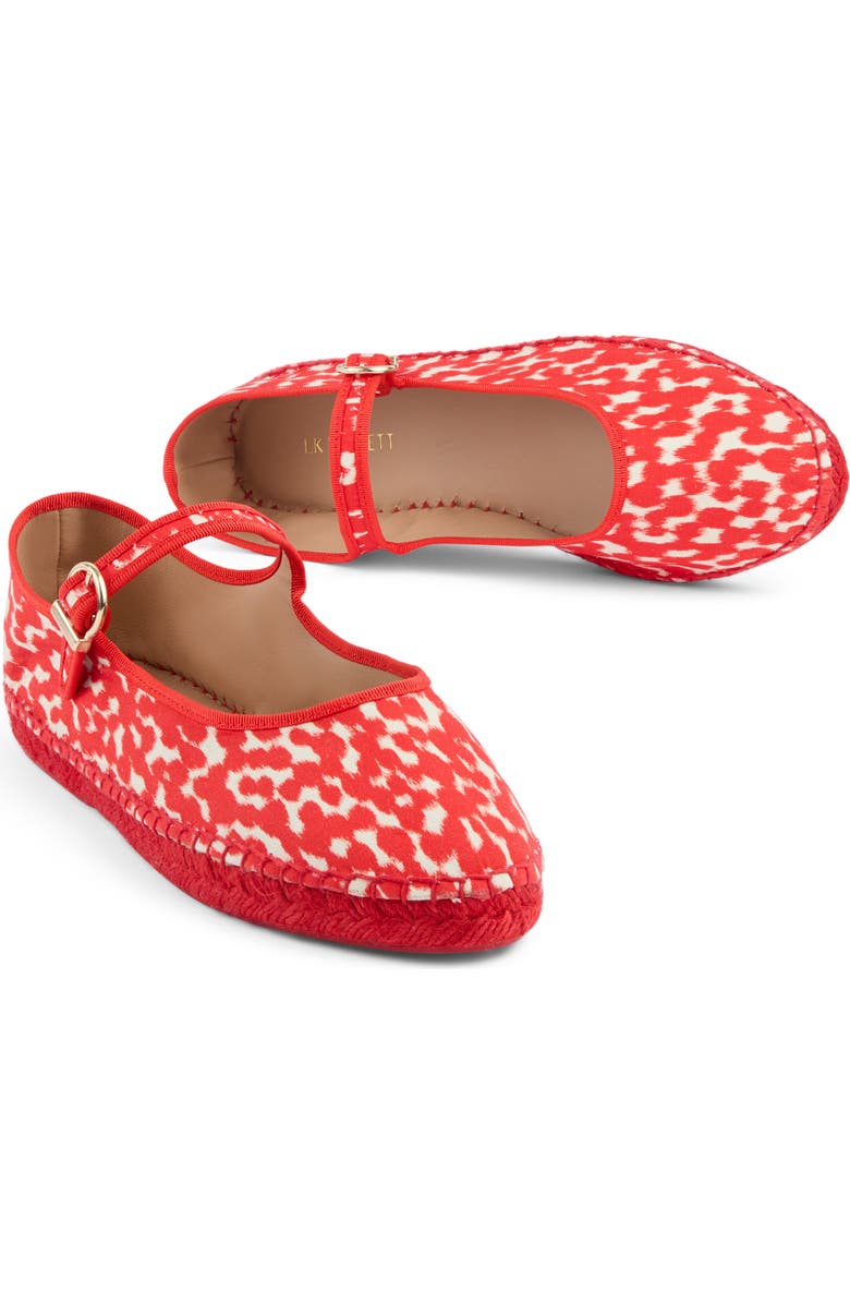 LK Bennett Emmie Mary Jane Espadrille Flat, Alternate, color, Red