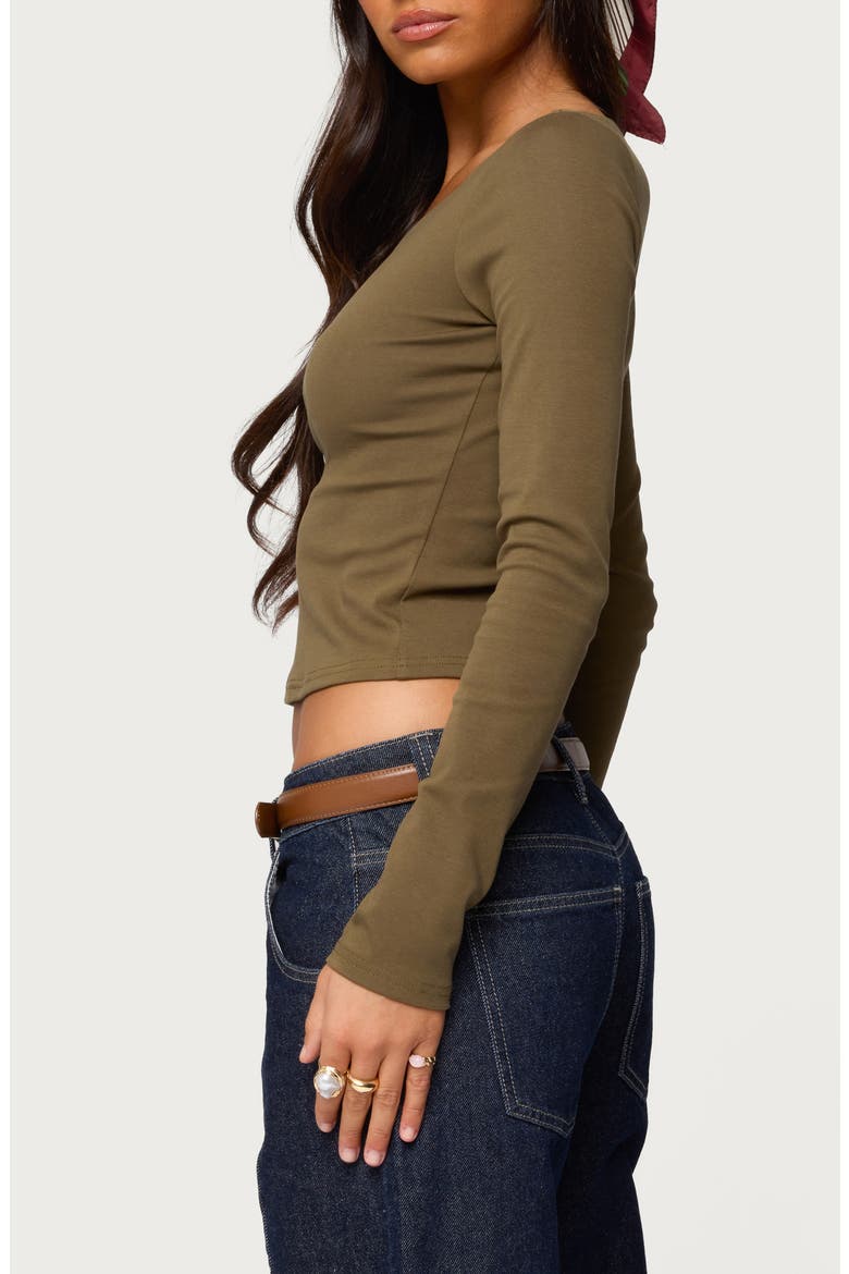 Rion Asymmetric Neck Top, Alternate, color, OLIVE