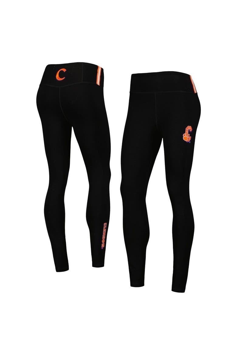 Women's Black Clemson Tigers Classic 3-Hit Jersey Leggings, Main, color, Black