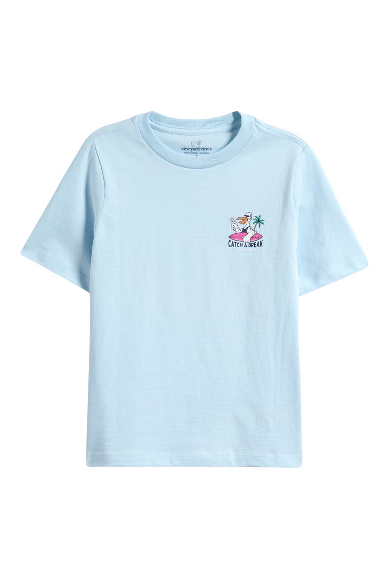 Kids' Catch a Break Cotton Graphic T-Shirt, Main, color, PALE SKY