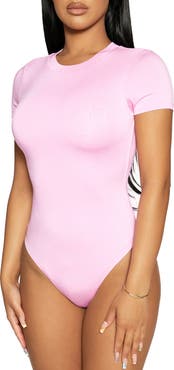Naked Wardrobe My Kinda T Party Short Sleeve Bodysuit