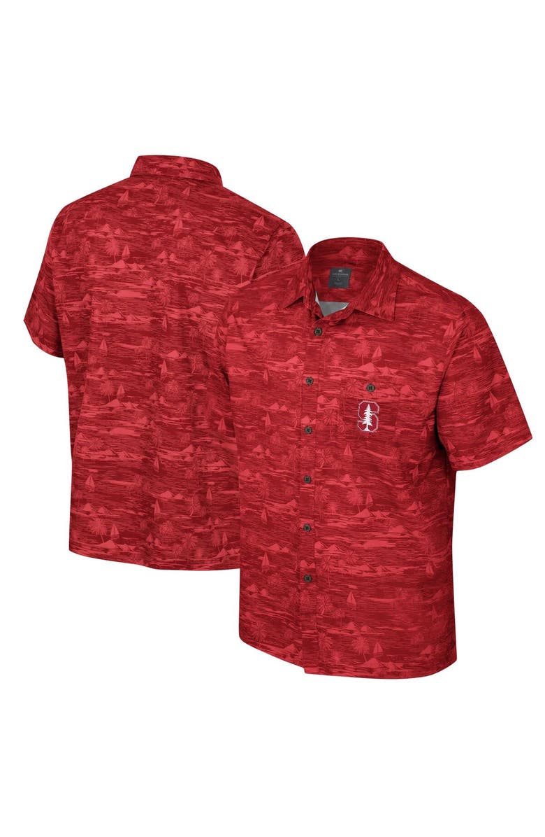 COLOSSEUM Men's Colosseum Cardinal Stanford Cardinal Ozark Button-Up Shirt, Main, color, 