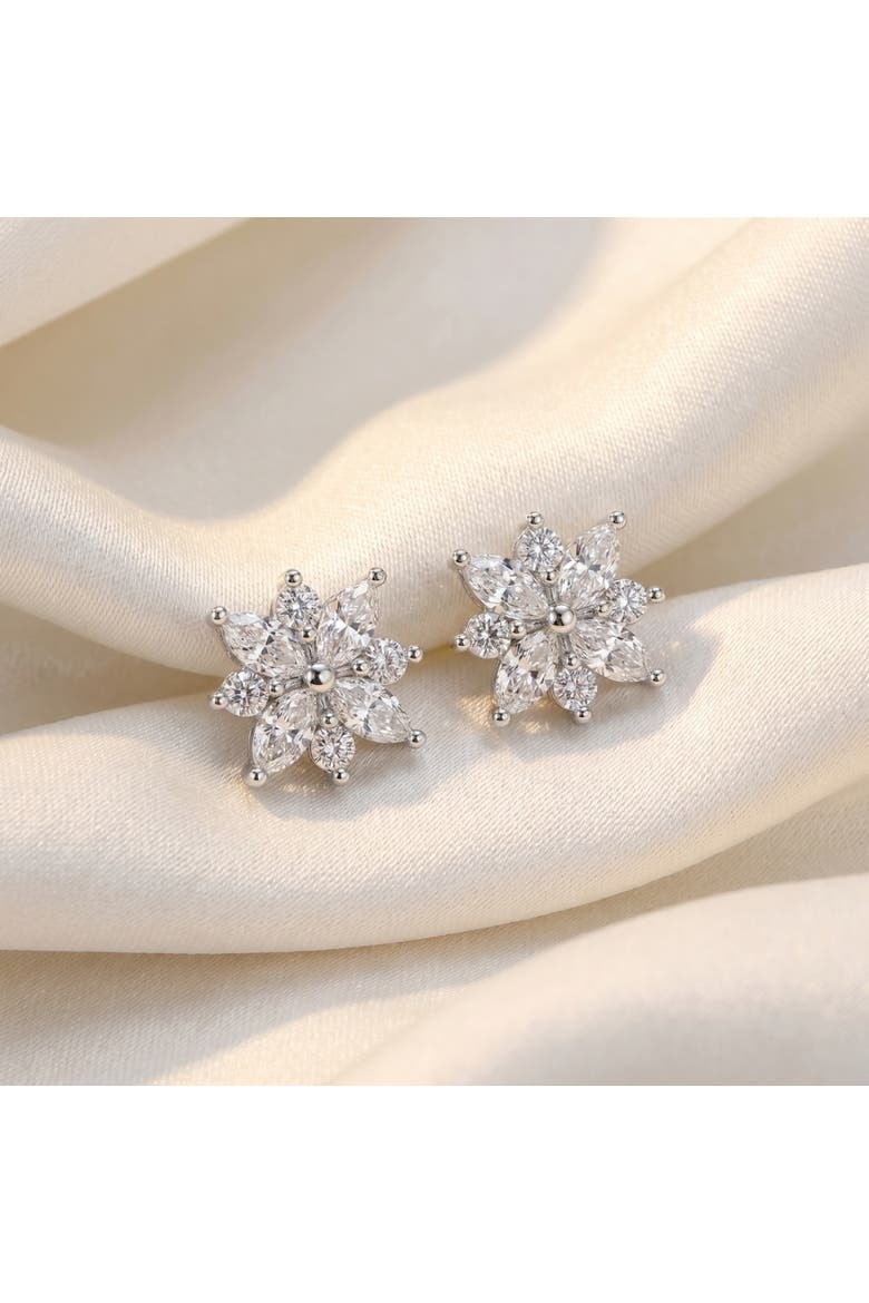 1/2Ct Marquise Star Diamond Earrings 14k Gold Earrings Lab Grown, Alternate, color, 14k White Gold