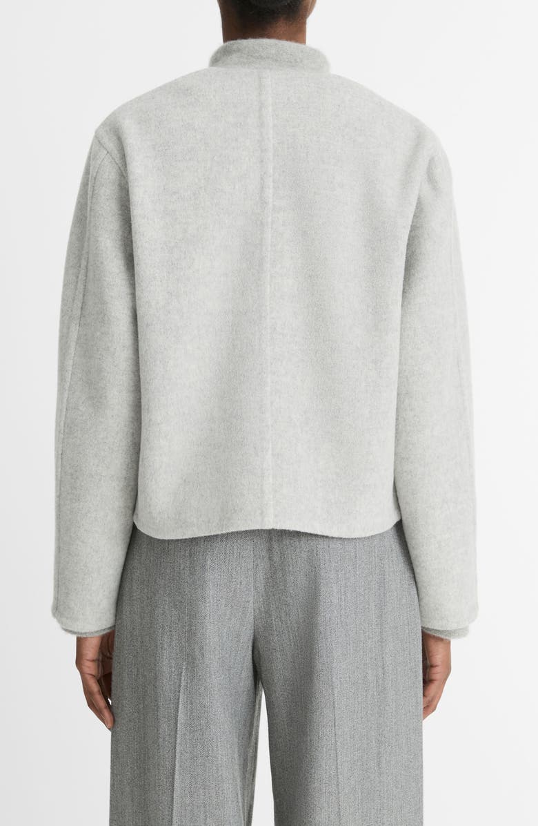 Vince Double Face Wool Blend Jacket, Alternate, color, H Stone Grey
