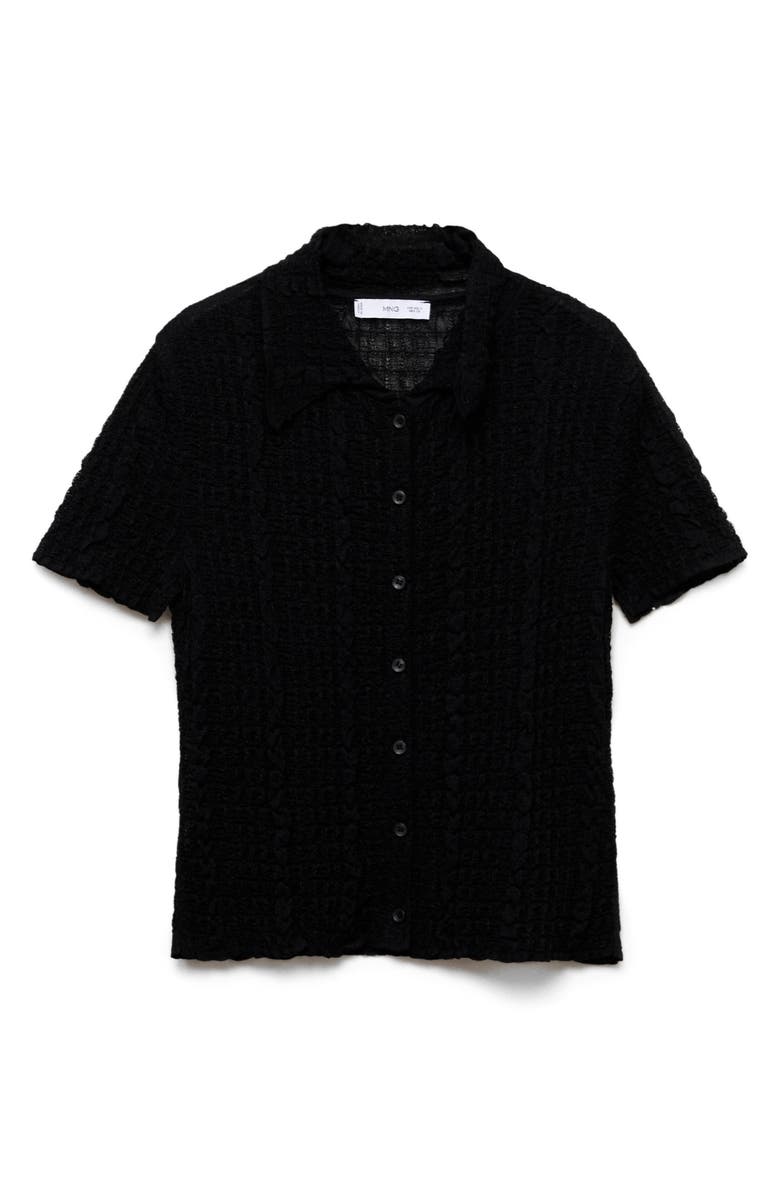 MANGO Texture Polo Cardigan, Alternate, color, 