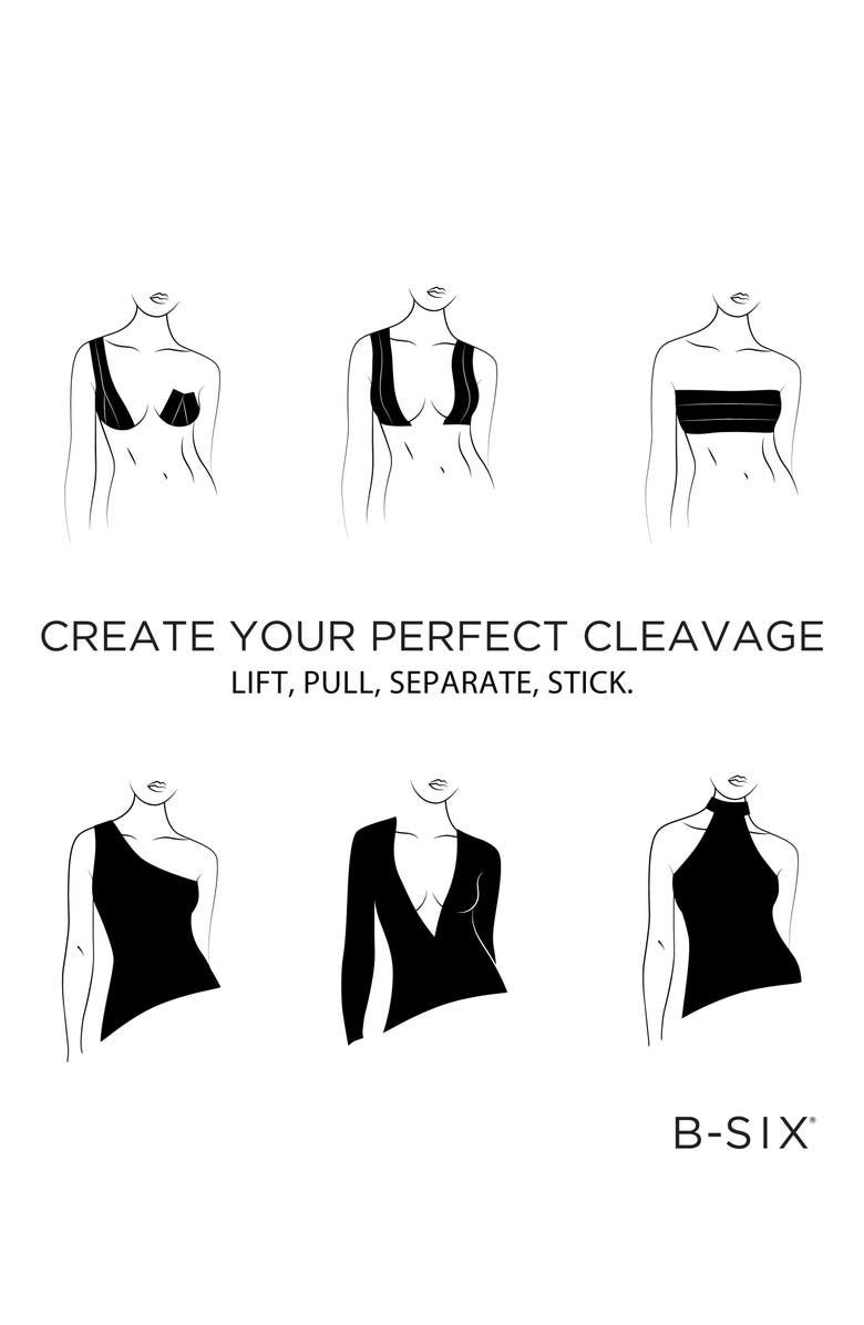 Nippies Bristols 6 Breast Tape, Alternate, color, Black