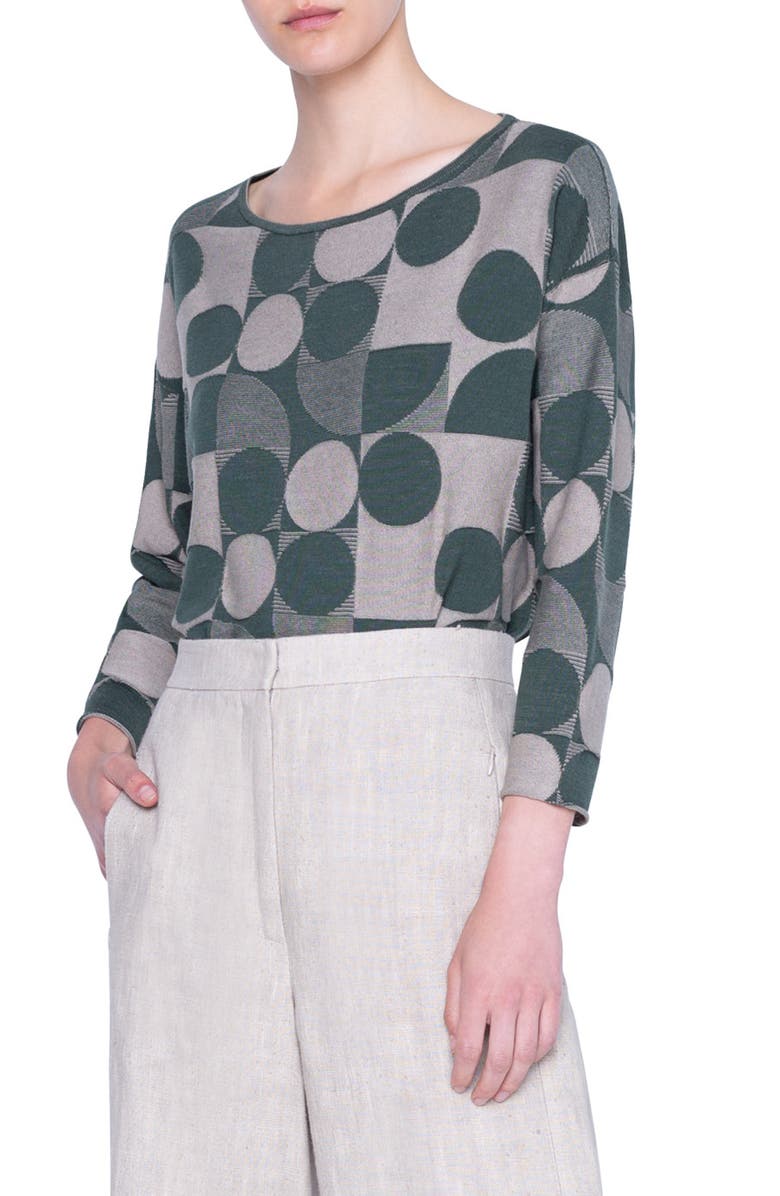 Akris punto Circlefield Intarsia Sweater, Alternate, color,