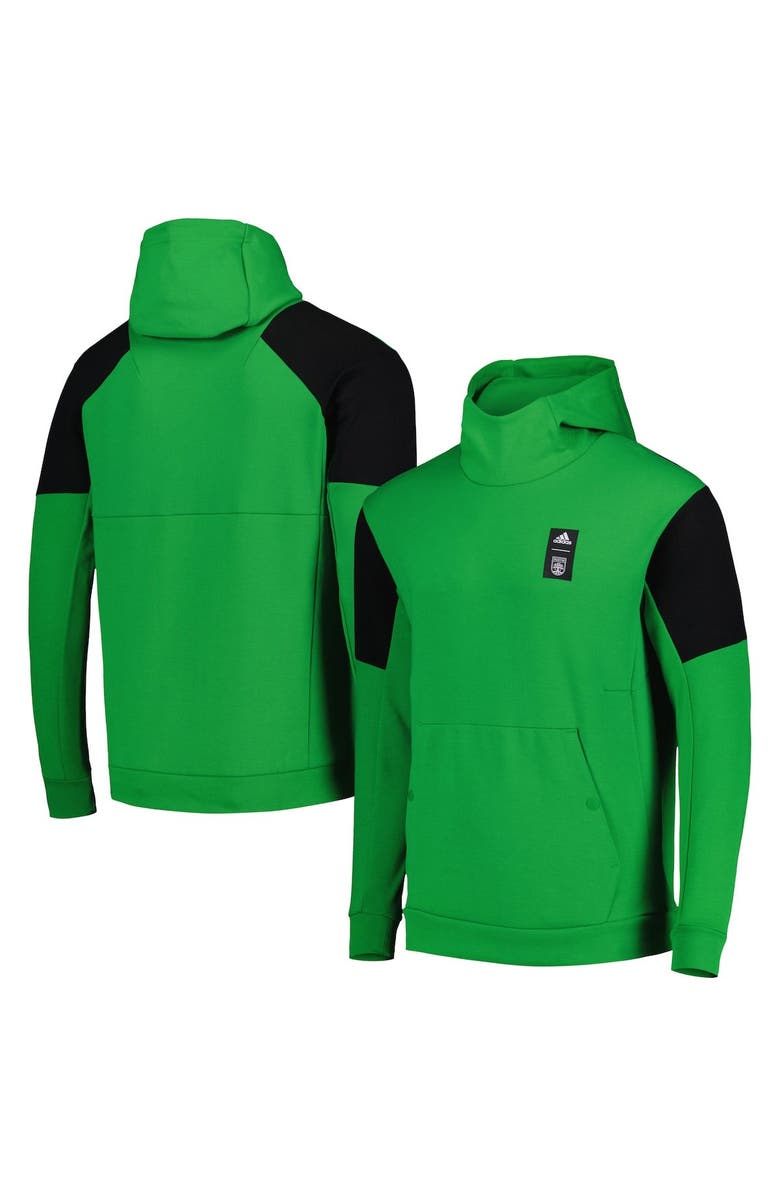 adidas Men's adidas Green Austin FC 2023 Player Travel Pullover Hoodie, Main, color, Green