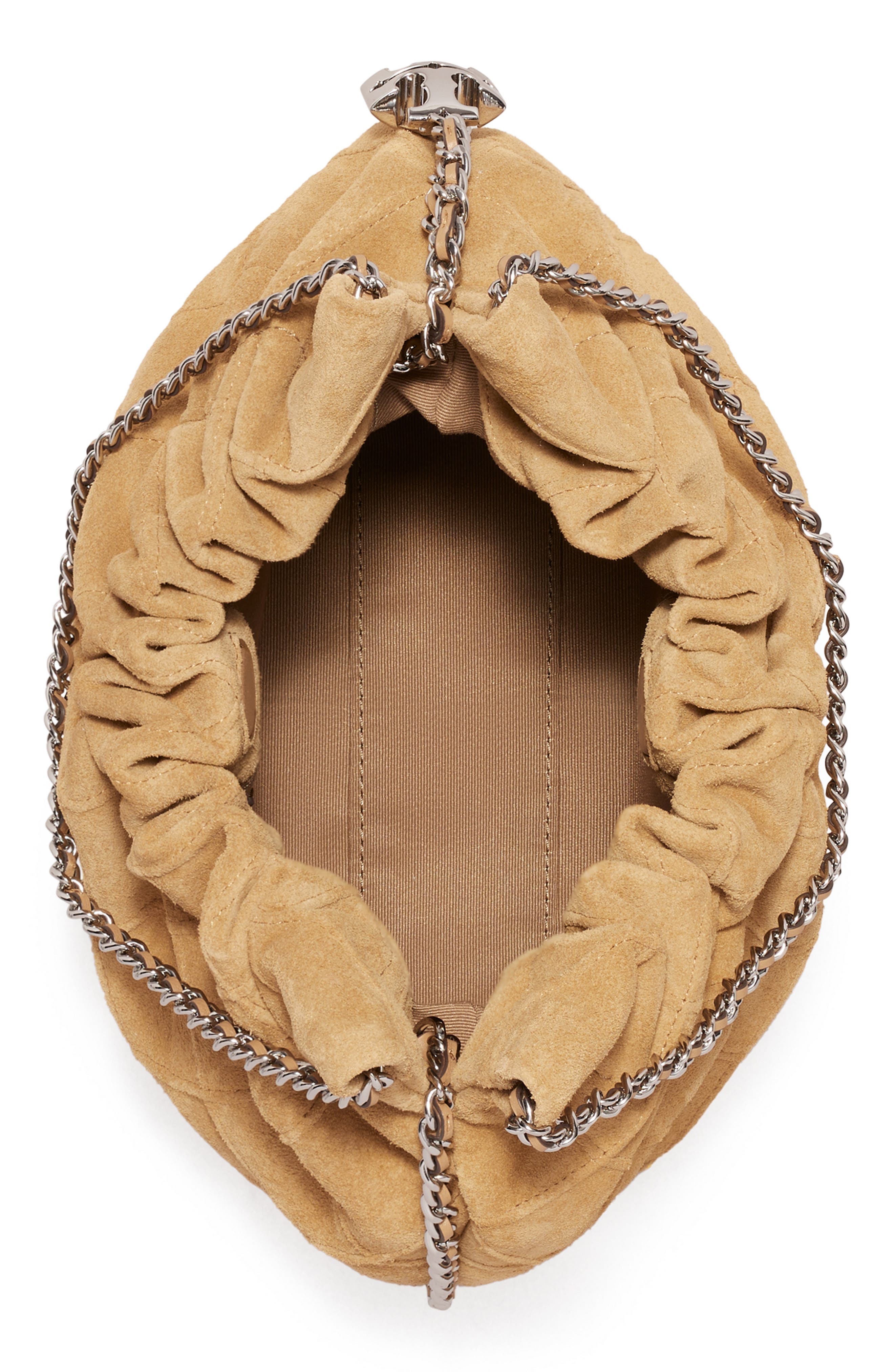 Fleming Suede Mini Hobo, Alternate, color, STONE