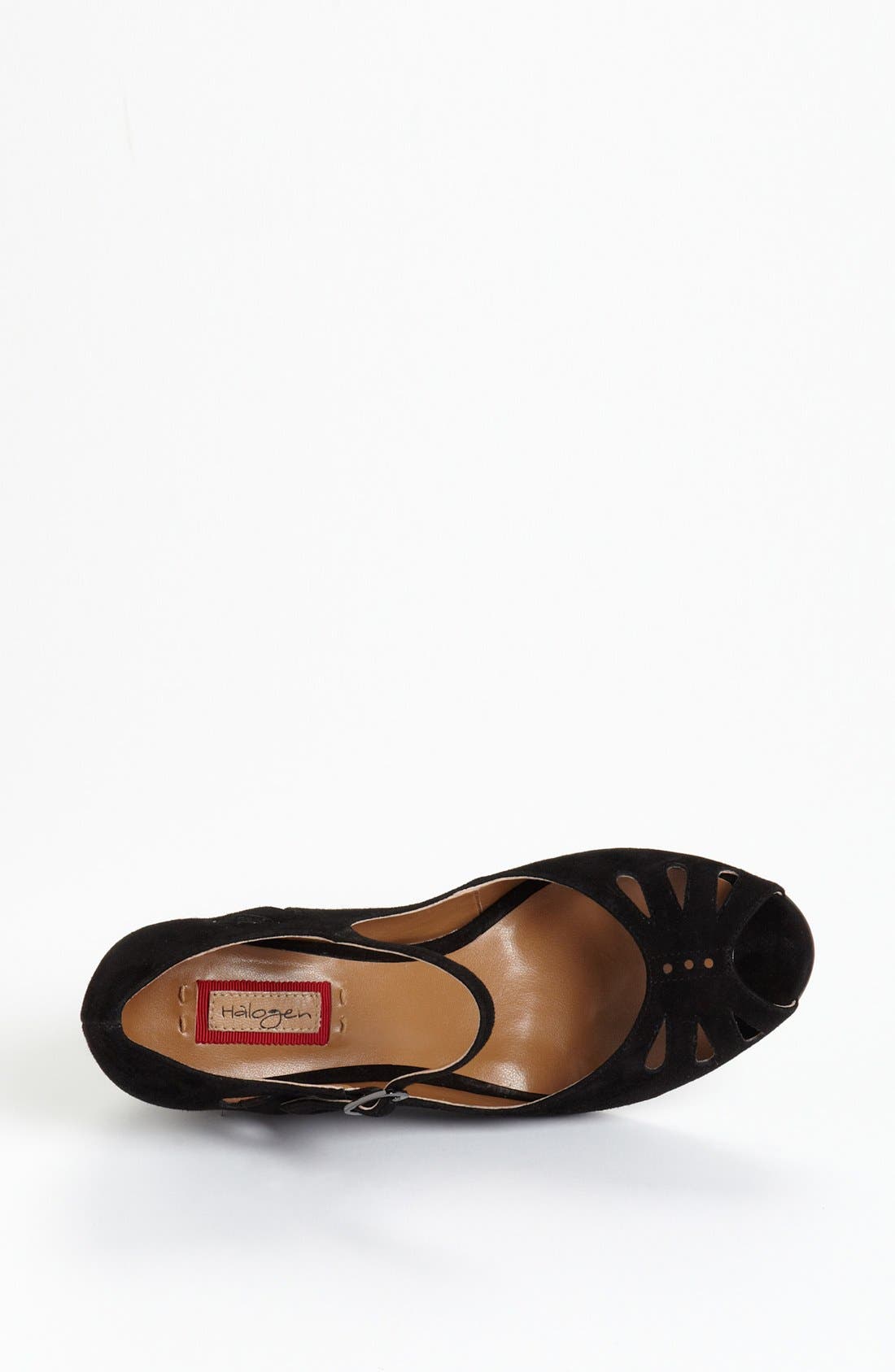 'Katie' Wedge Pump, Alternate, color, BLACK SUEDE