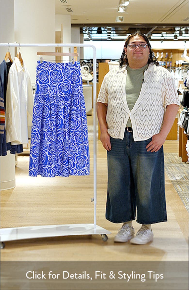 Noemi Rose Tiered Poplin Maxi Skirt, sales video thumbnail