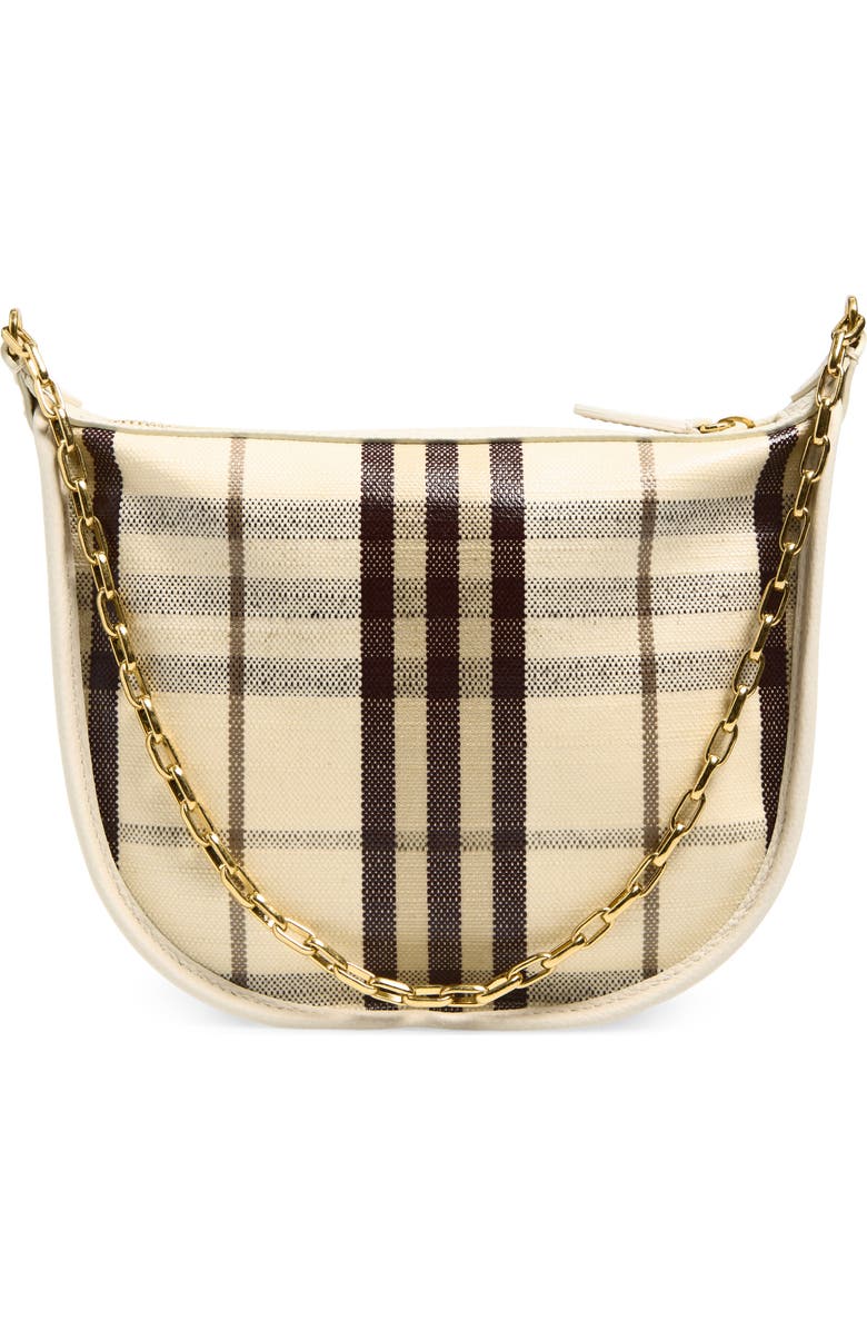 Burberry Coated Canvas Shoulder Bag, Alternate, color, Light Beige