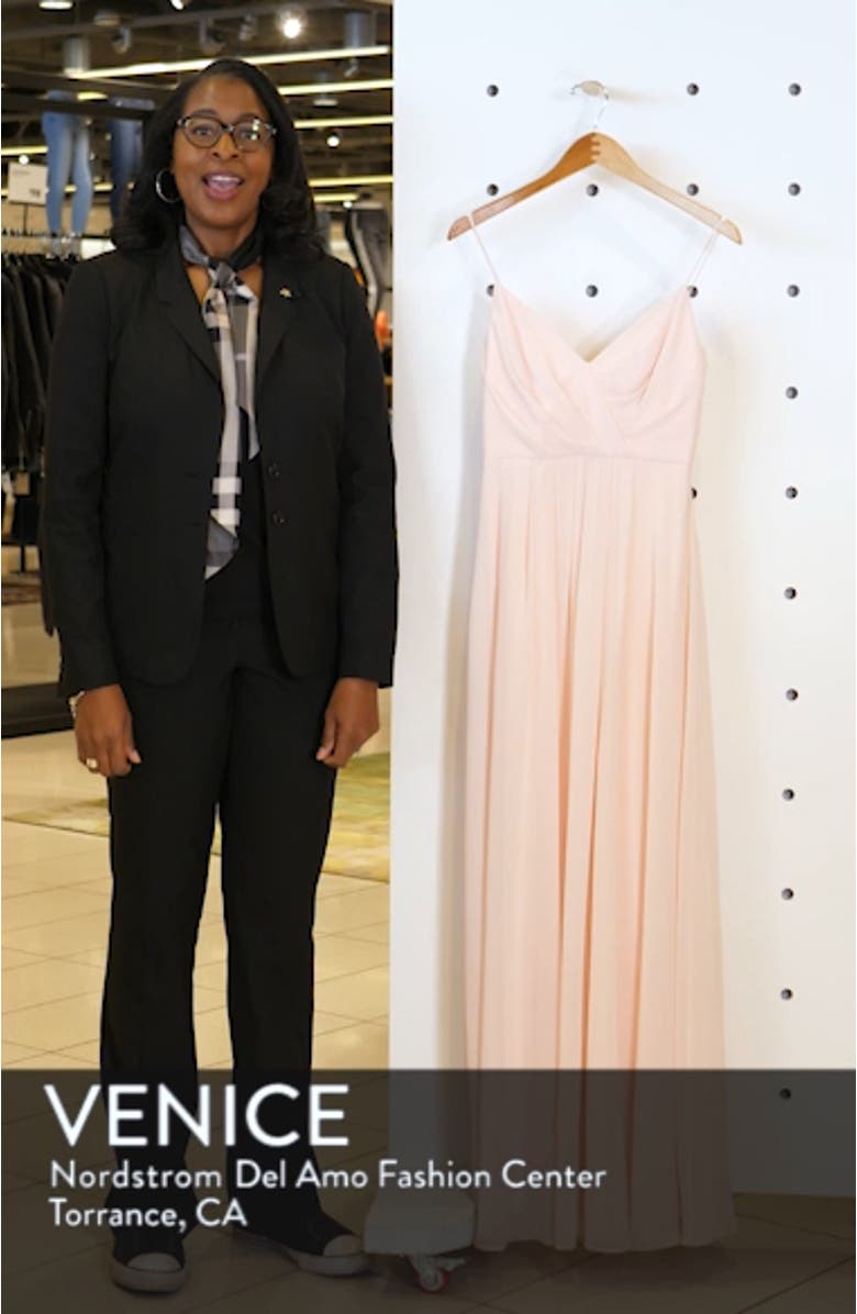 Surplice Neck Chiffon A-Line Gown, sales video thumbnail