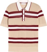 Dries Van Noten Mercy Stripe Polo Sweater