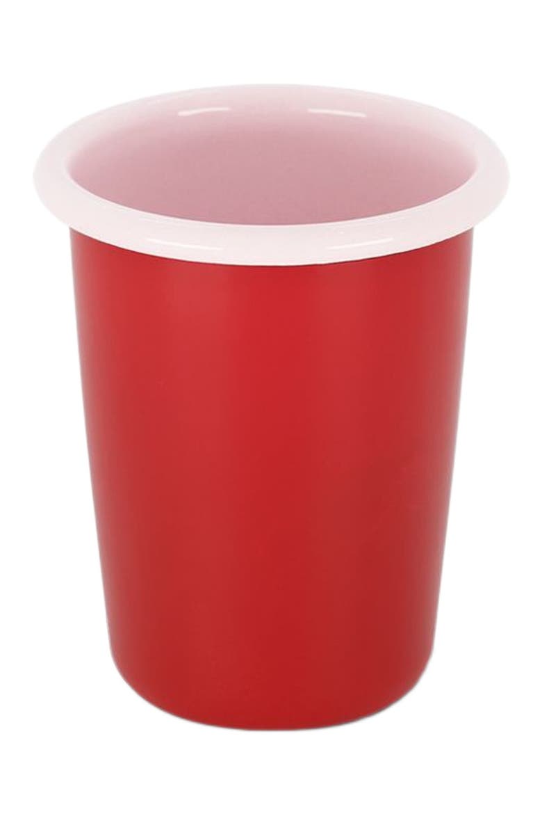 Small Two Tone Enamel Tumbler - Set of 4, Alternate, color, Red & Pink
