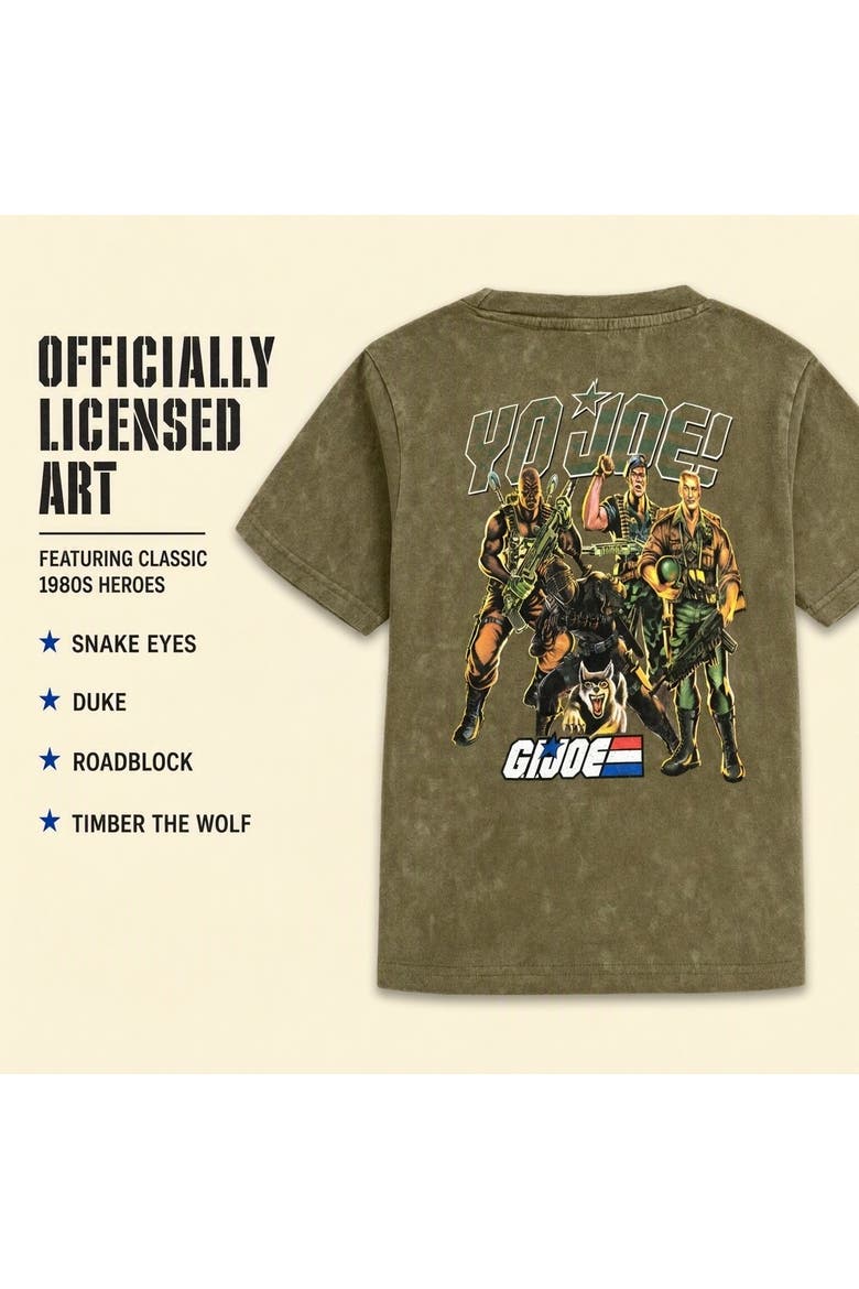 Graphic Short Sleeve T-shirt (little Kid & Big Kid), Alternate, color, Snake Eyes Duke Olive