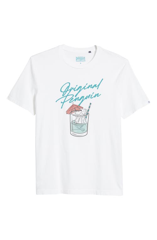 Original Penguin Ice Cube Pete Cotton Graphic T-shirt In Bright White