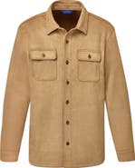 David Donahue Faux Suede Overshirt