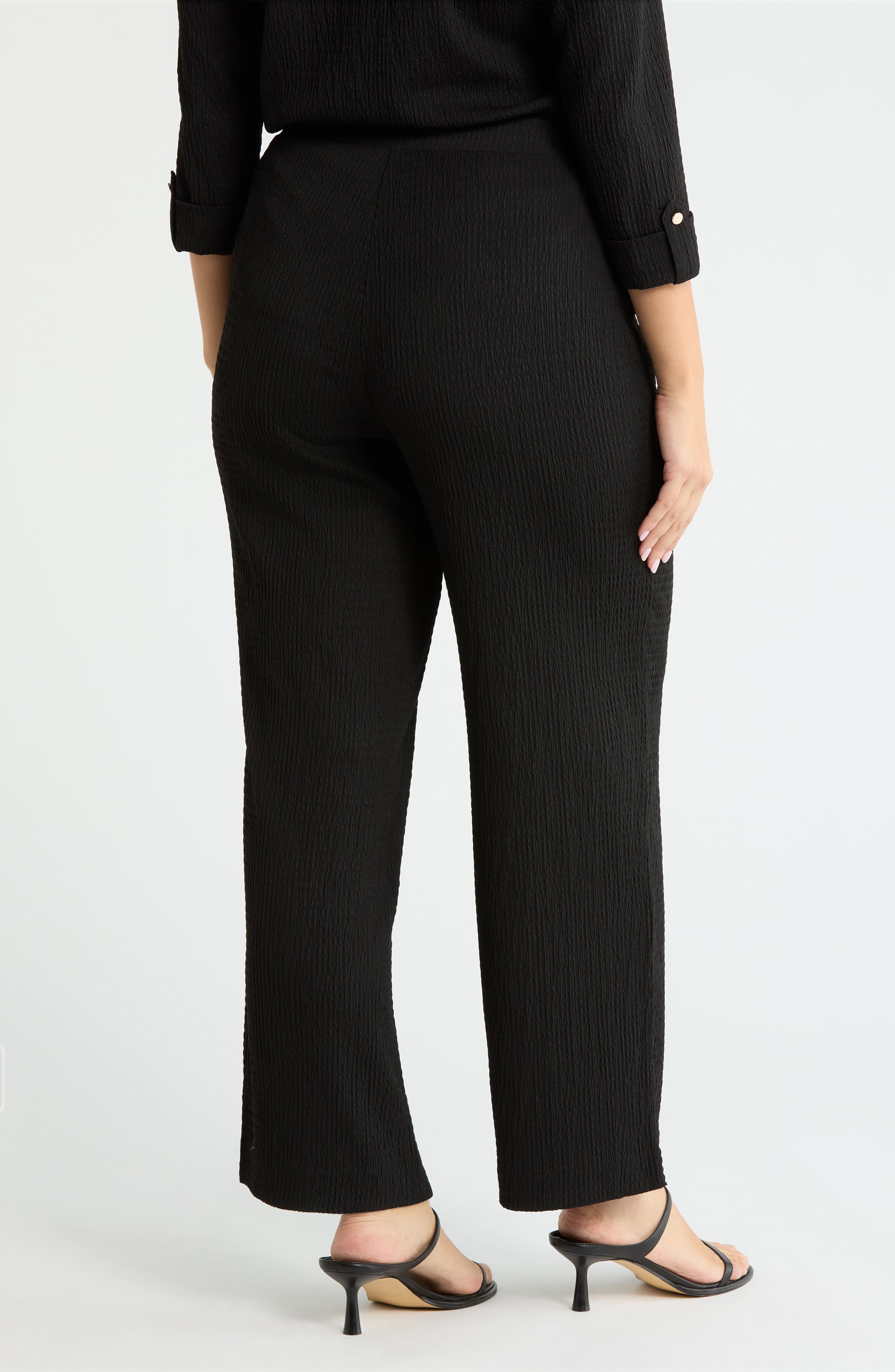 Ridge Knit Pull-On Wide Leg Pants - image 2