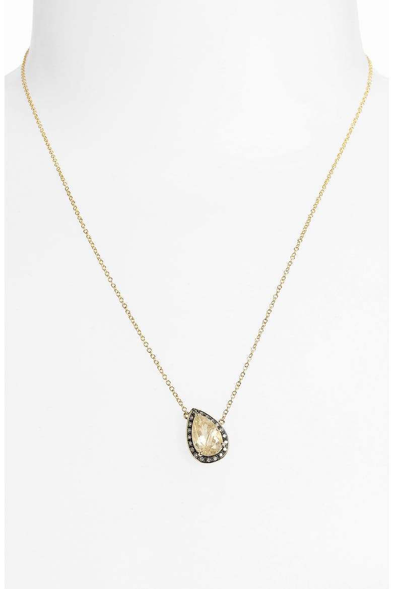 Quartz & Canary Diamond Pendant Necklace, Alternate, color, RUTILATED QUARTZ/ YELLOW GOLD