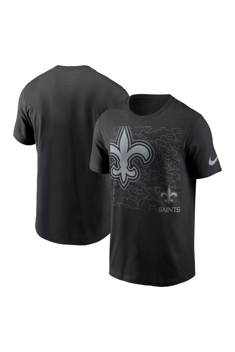 Men's Nike Black New Orleans Saints RFLCTV T-Shirt, Alternate, color, Black