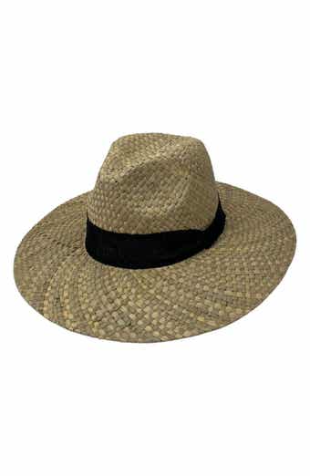 MARCUS ADLER Ribbon Band Straw Panama Hat