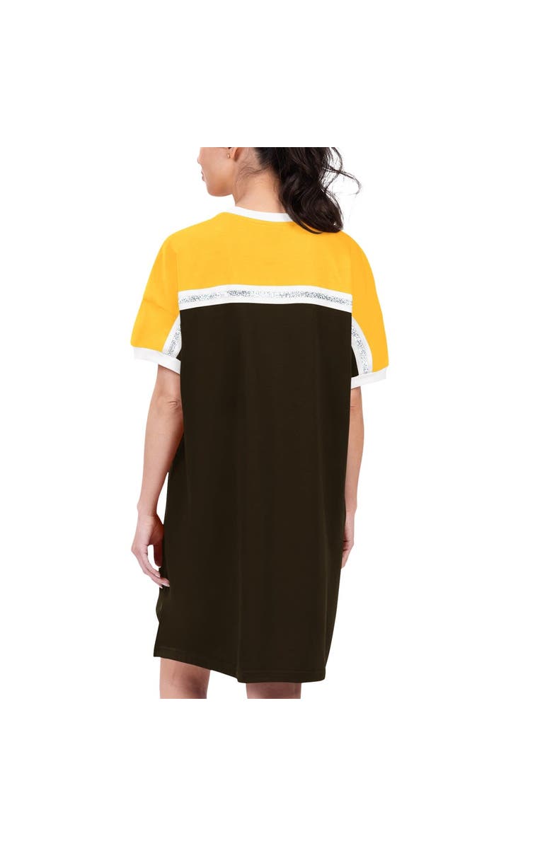 G-III 4HER BY CARL BANKS Women's G-III 4Her by Carl Banks Brown/Gold San Diego Padres Circus Catch Sneaker Dress, Alternate, color, Brown