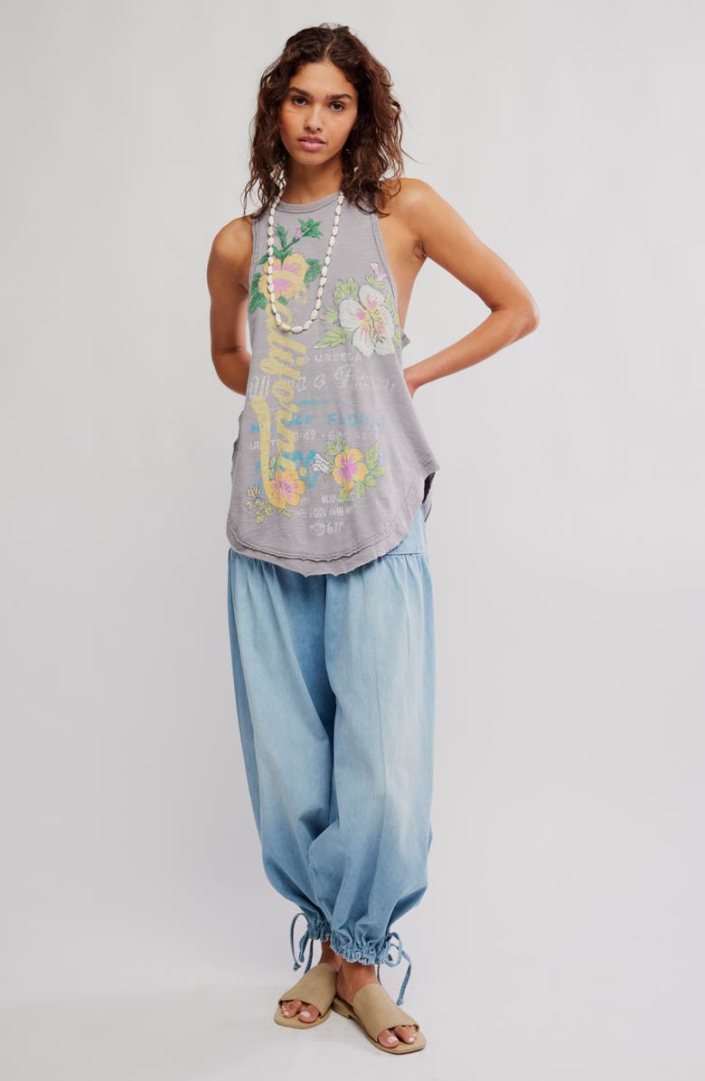 Free People Rosie Graphic Tank, Alternate, color, Grey Combo