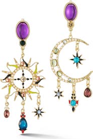 SPHERA MILANO Celestial Faux Pearl Drop Earrings