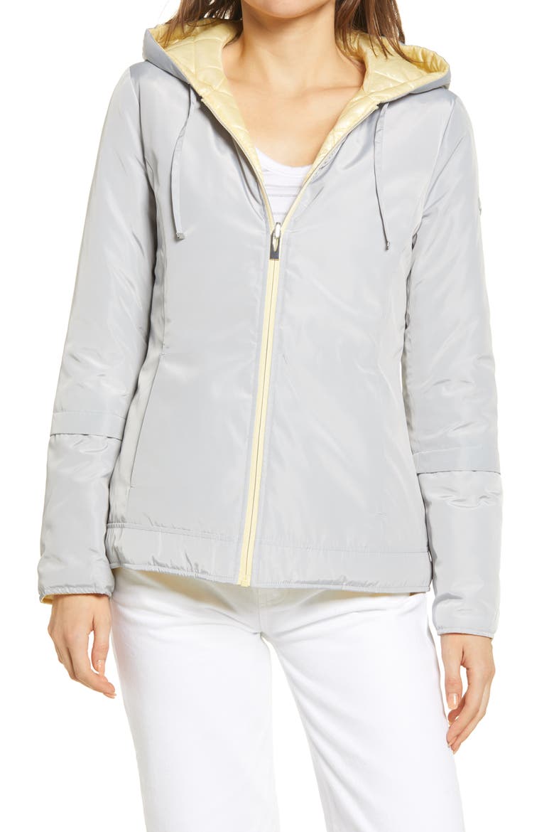 Reversible Hooded Puffer Jacket, Alternate, color, YELLOW