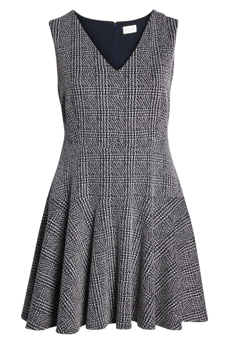 Drop Waist Sleeveless Dress, Alternate, color, NAVY/ IVORY
