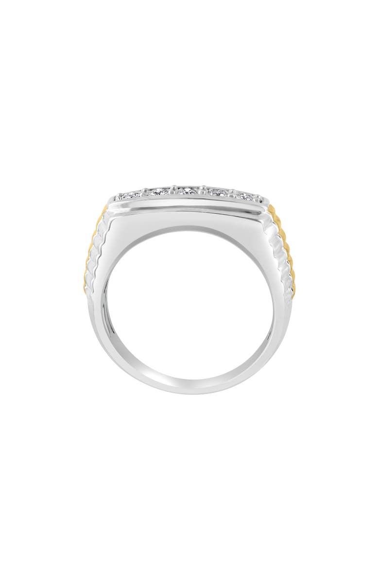 EFFY Diamond Two-Tone Signet Ring, Alternate, color, Silver