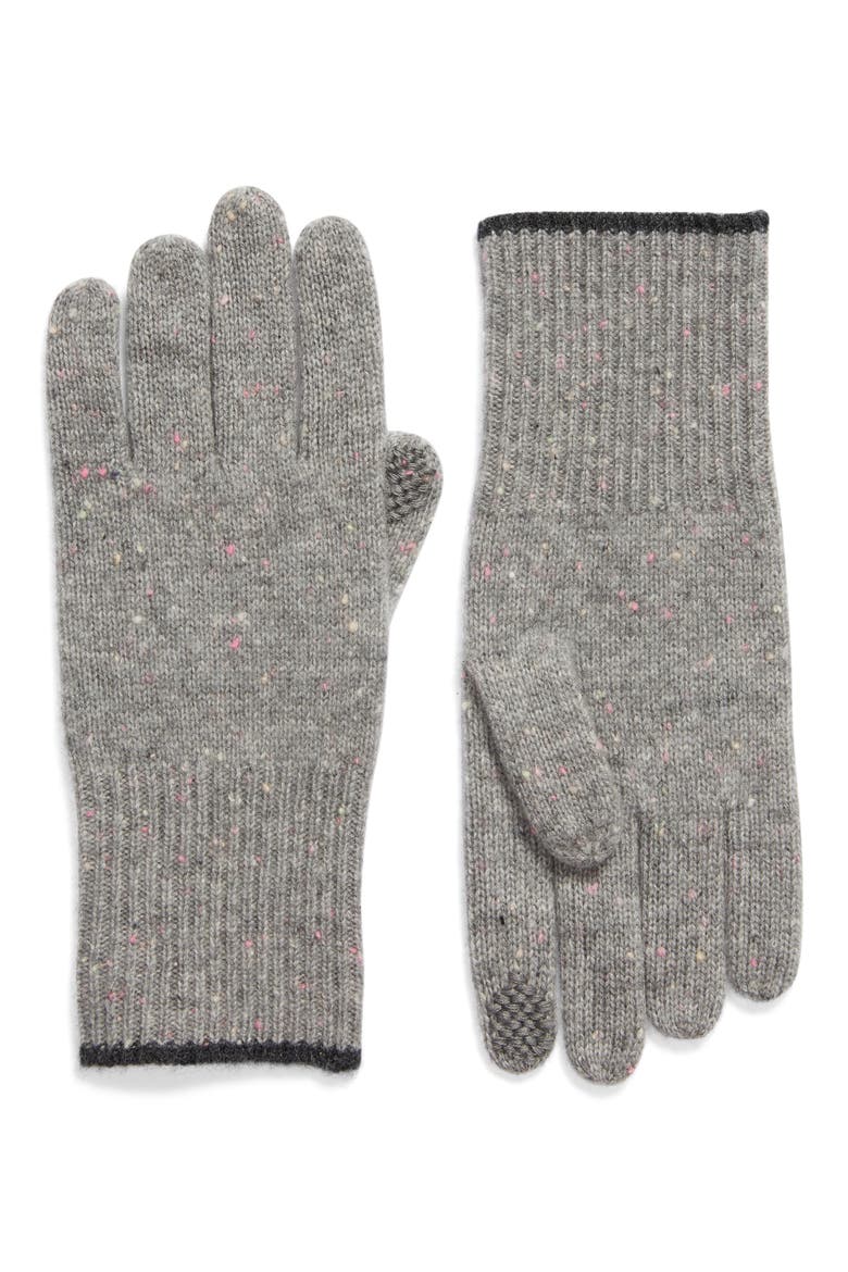 Wool & Cashmere Gloves, Main, color, GREY MEDIUM HEATHER
