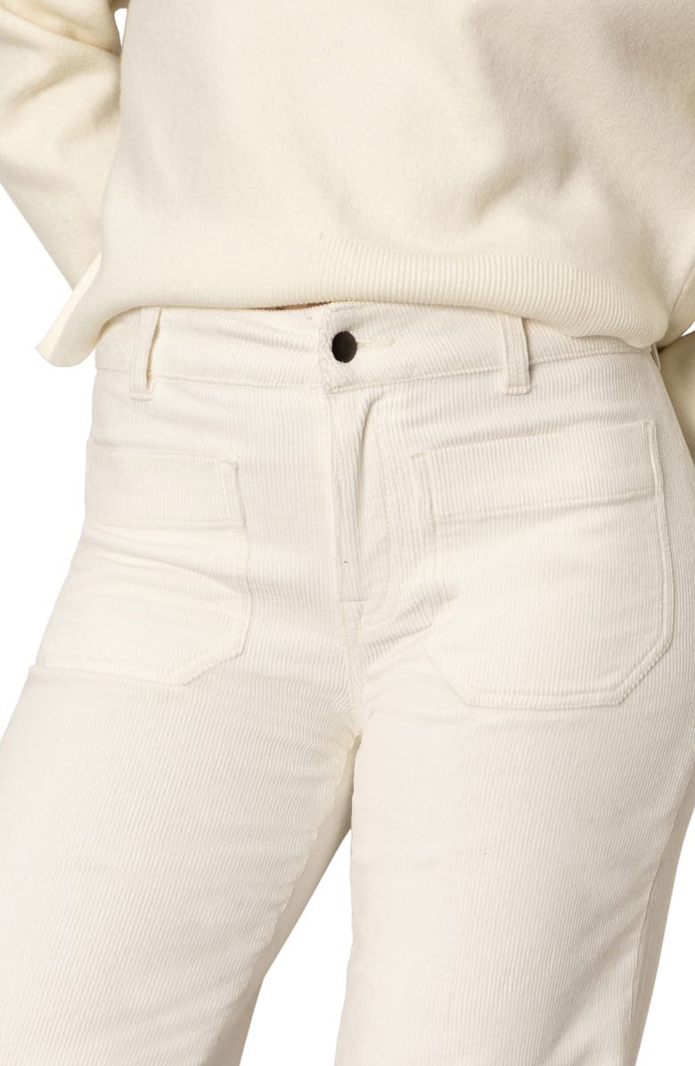 Sanctuary Marine Patch Pocket Stretch Cotton Corduroy Pants, Alternate, color, Chalk