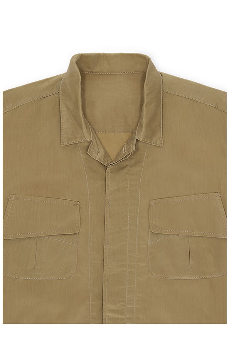 Mark Cotton Cerato Overshirt, Alternate, color, BEIGE