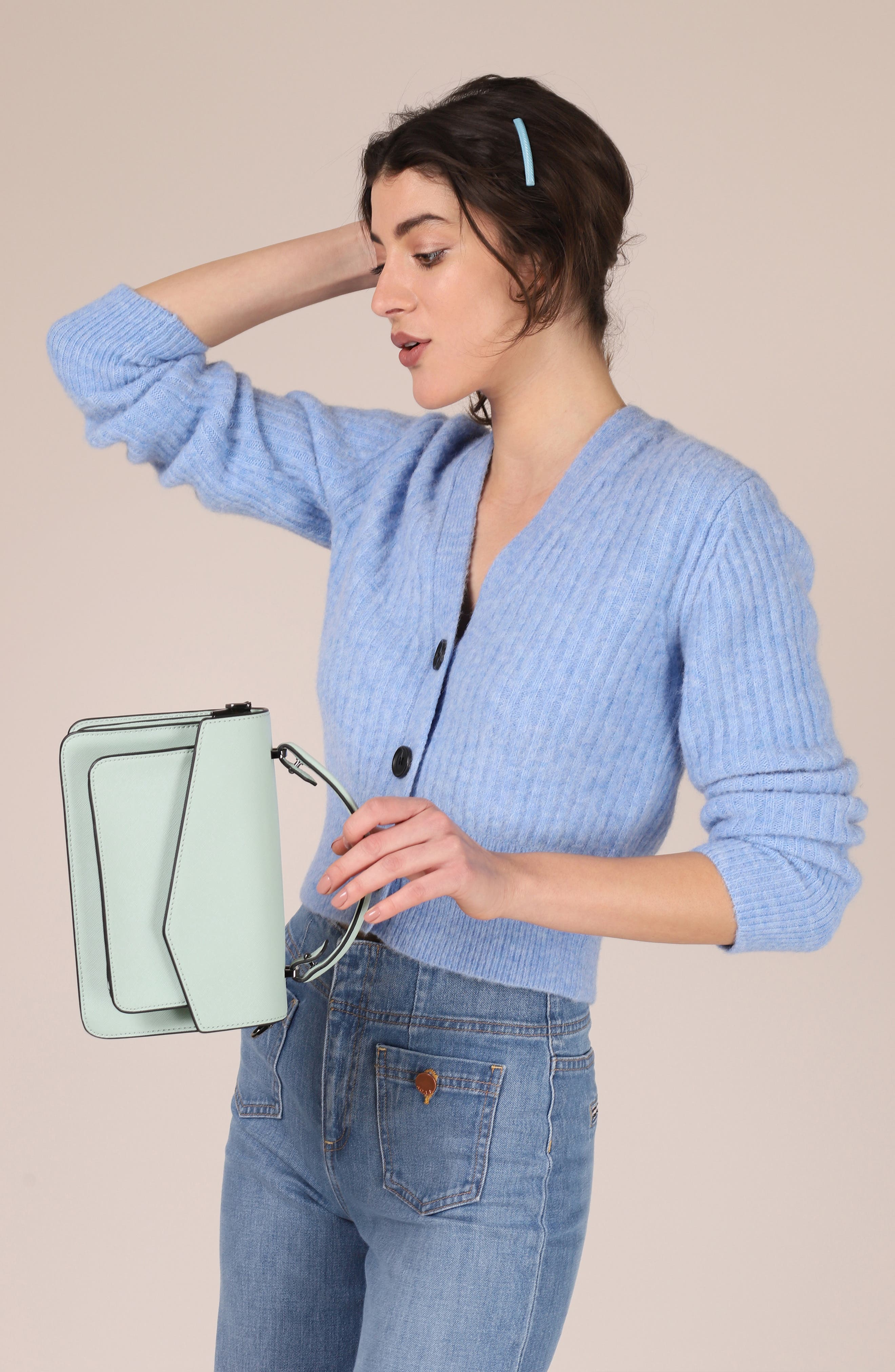 Cobble Hill Colorblock Leather Crossbody Bag, Alternate, color, SOFT SAGE