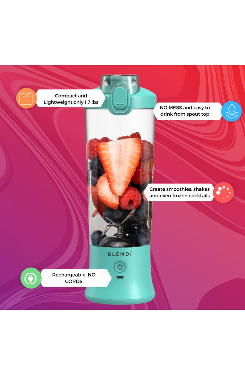 Blendi X 24 oz BPA-Free Rechargable Portable Blender, Alternate, color, Mint