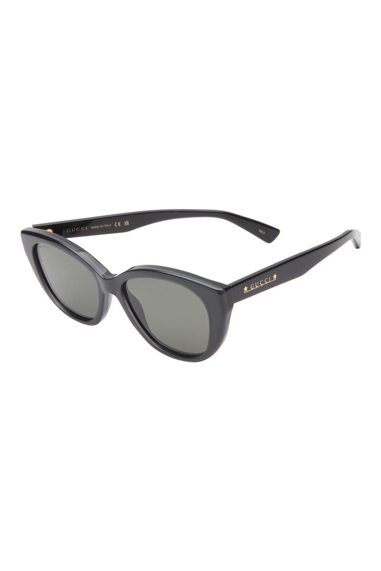 54mm Cat Eye Sunglasses, Alternate, color, BLACK/ SMOKE GREY