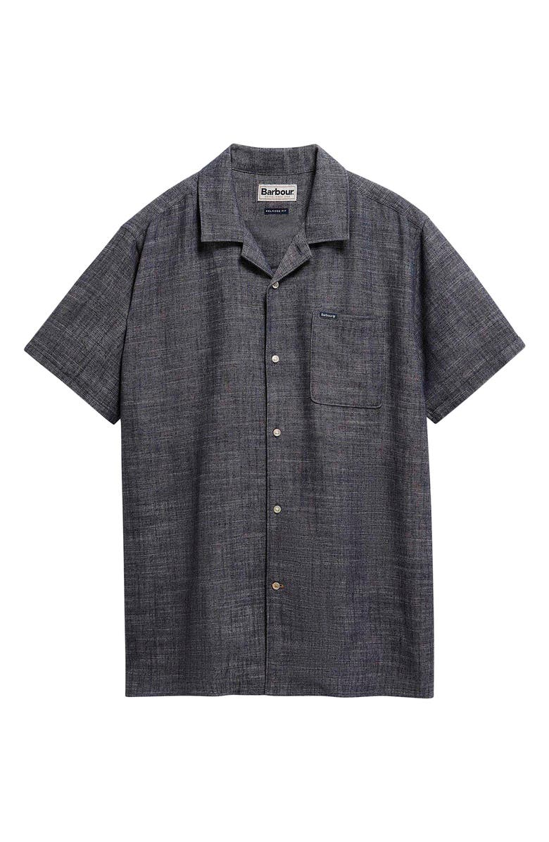 Barbour Bowston Slub Camp Shirt, Alternate, color, Dark Navy