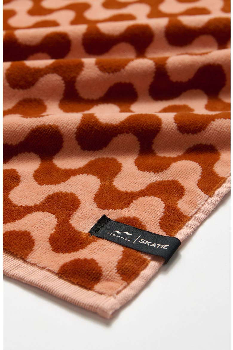 Slater Cotton Beach Towel, Alternate, color, RUST