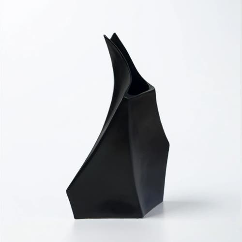 Dina Decor Geo Tall Vase In Black
