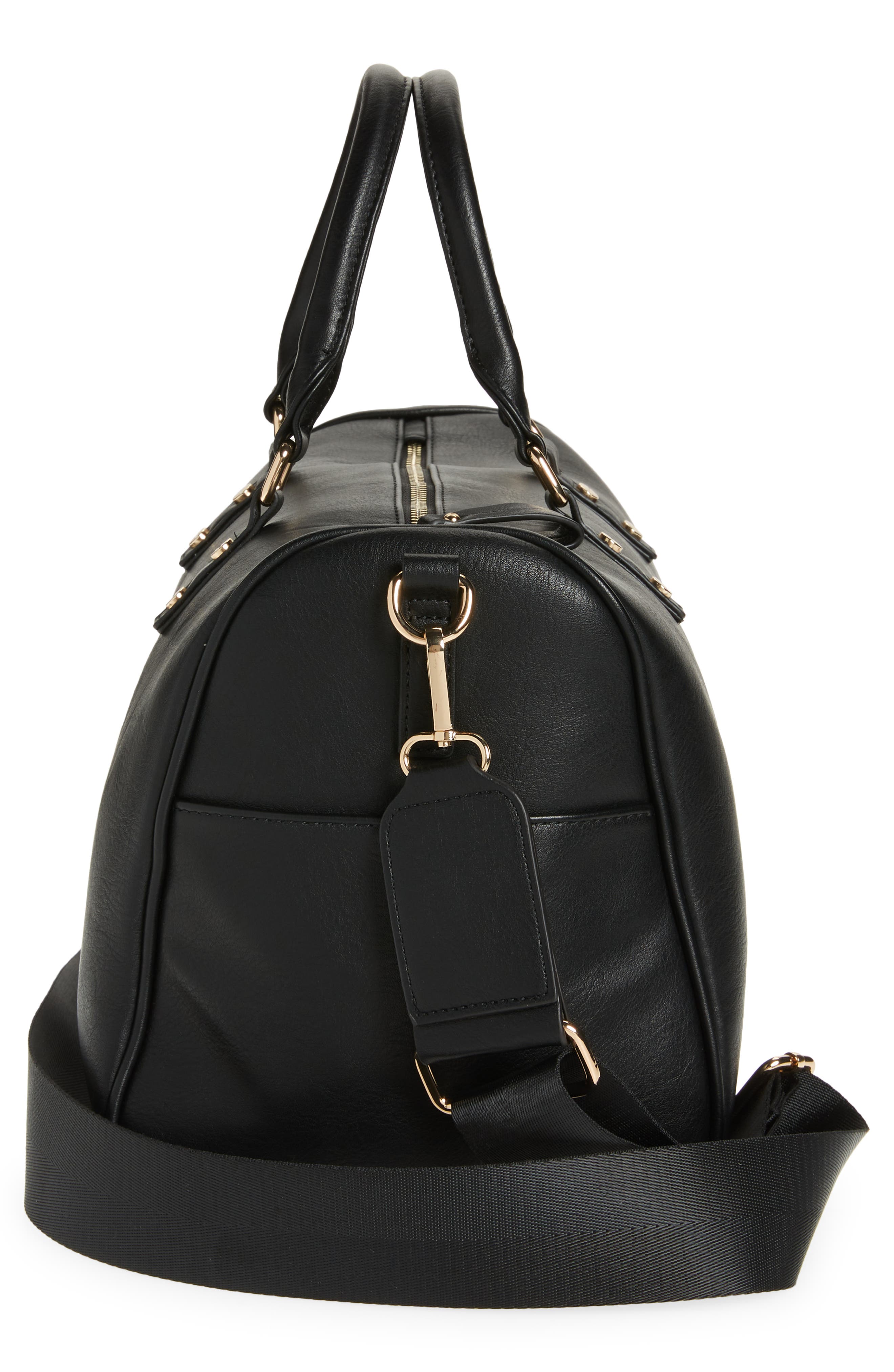 Mali + Lili Phoebe Bowling Vegan Leather Duffle Bag, Alternate, color, 