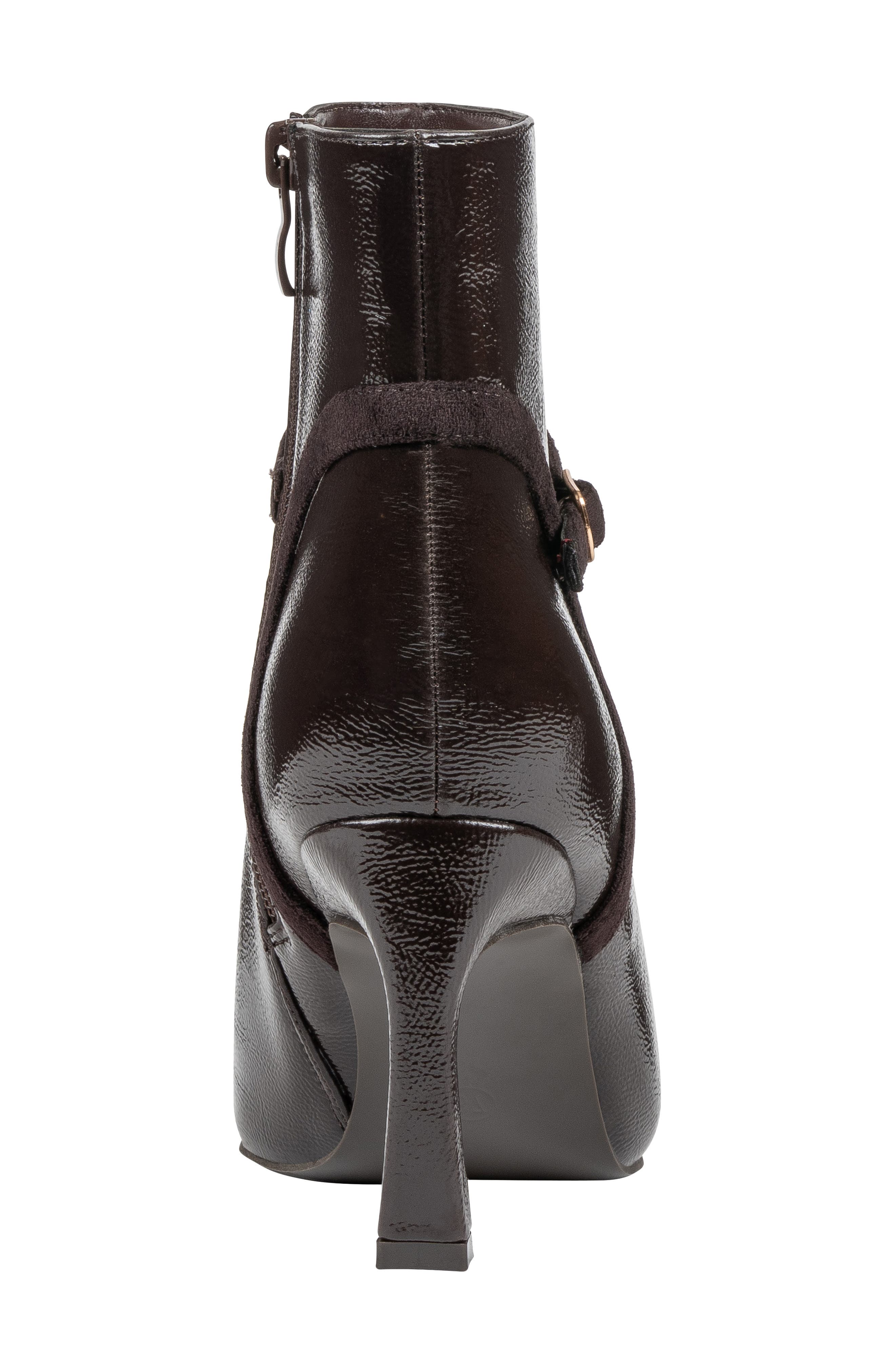 Ozzie Faux Leather Ankle Bootie, Alternate, color, BROWN