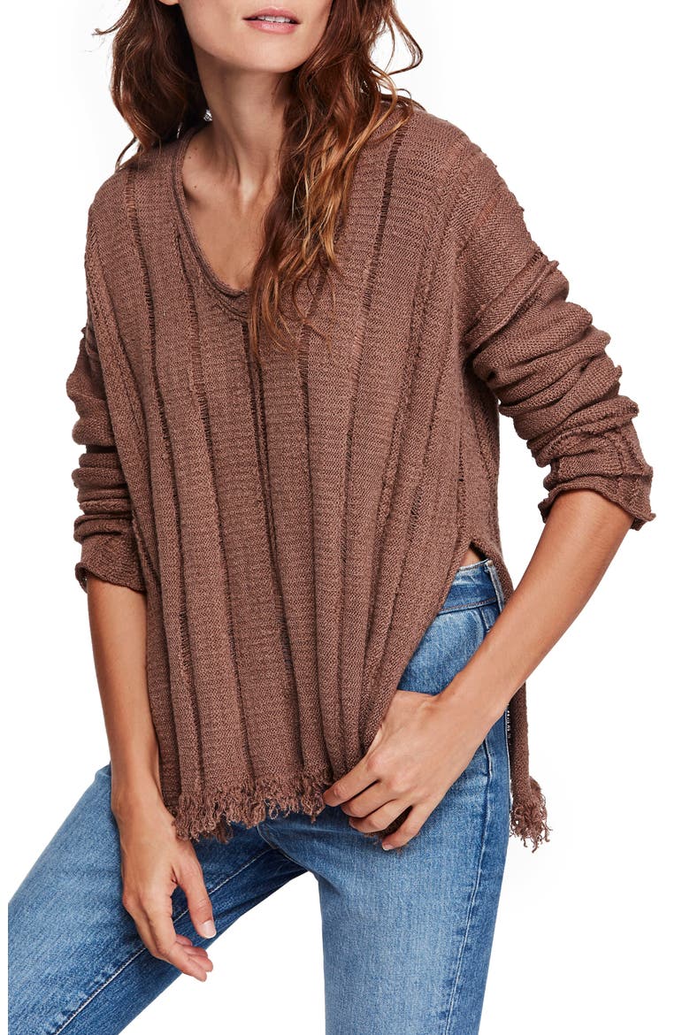 Ocean Drive Sweater, Main, color, BROWN