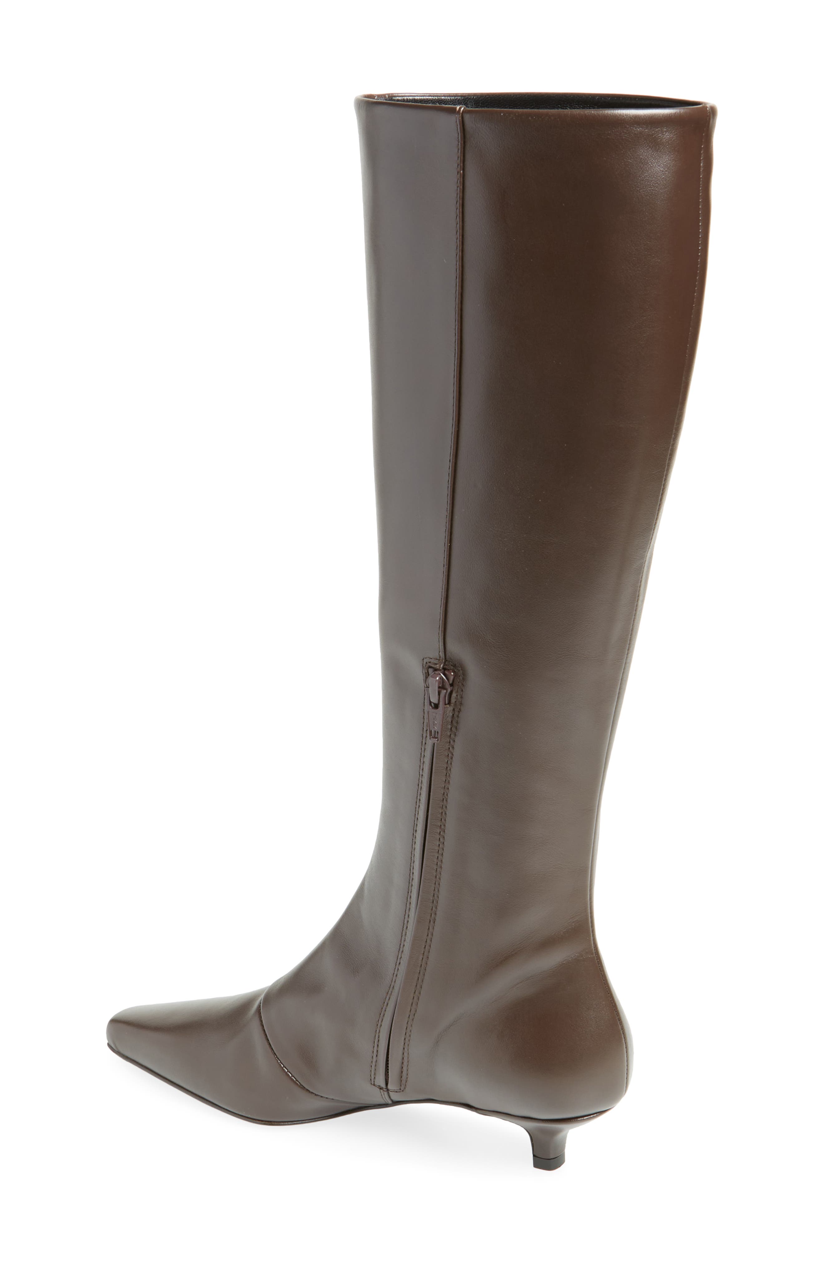 TOTEME The Slim Kitten Heel Knee High Boot, Alternate, color, 