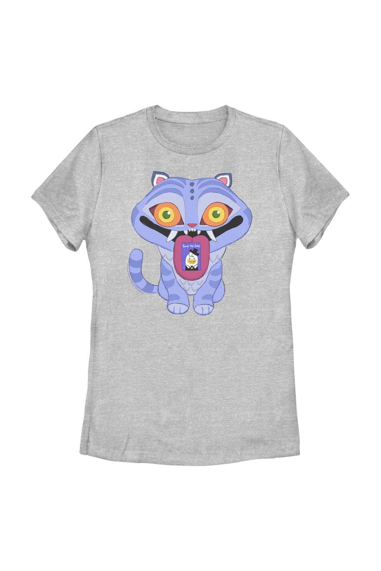 Women's KPop Demon Hunters Derpy Save The Date  Graphic T-Shirt, Main, color, Athletic Heather
