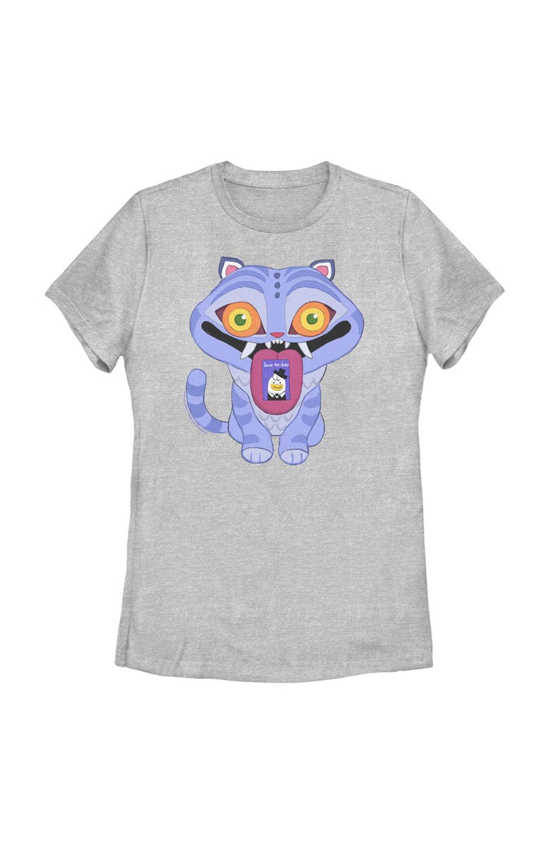 KPop Demon Hunters Women's KPop Demon Hunters Derpy Save The Date Graphic T-Shirt, Main, color, Athletic Heather
